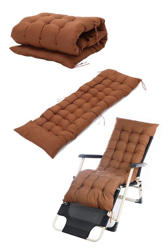 Living and Home 160 cm W x 50cm D Brown Garden Bench Cushion Sun Lounger Cushion 3