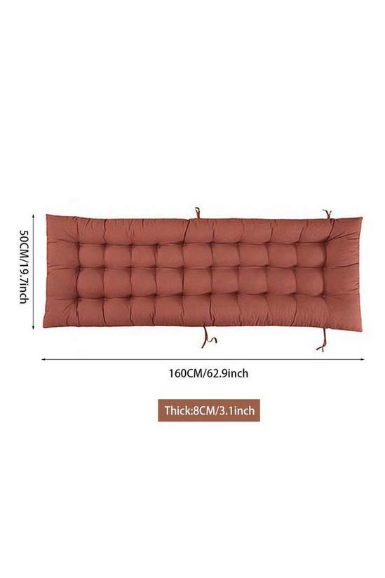 Living and Home 160 cm W x 50cm D Brown Garden Bench Cushion Sun Lounger Cushion 4