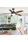 Living and Home Rustic Wooden 5-Blade Ceiling Fan with LED Light thumbnail 4