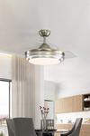 Living and Home Contemporary Ceiling Fan Light with Retracted Blades thumbnail 1