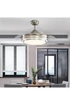 Living and Home Contemporary Ceiling Fan Light with Retracted Blades thumbnail 2