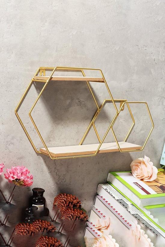 Living and Home 2 Tier Wall Floating Shelf 1