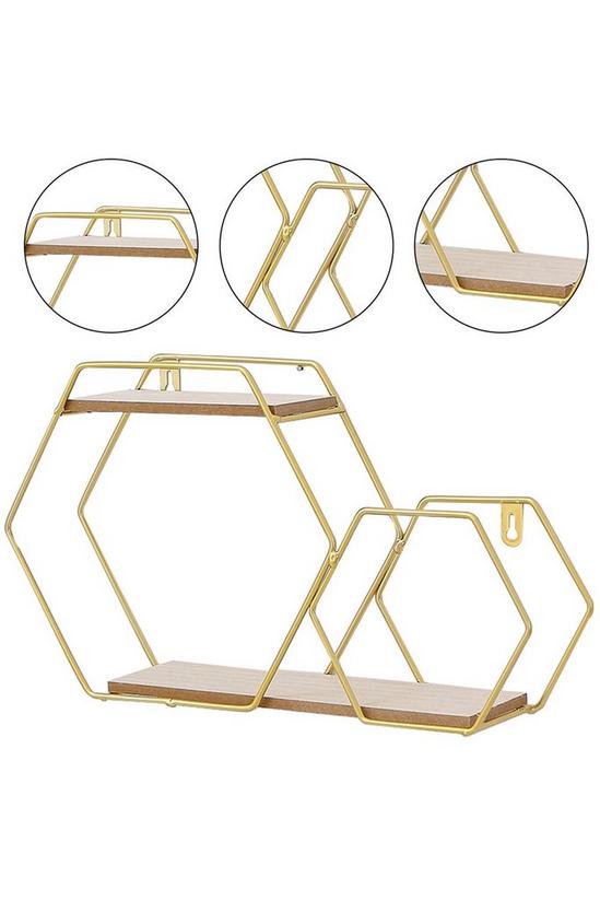 Living and Home 2 Tier Wall Floating Shelf 5