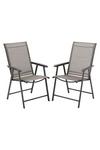 Living and Home Outdoor Metal Foldable Chairs Set of 2 thumbnail 1