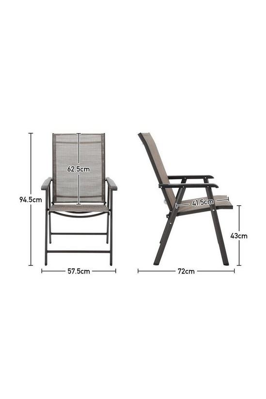 Living and Home Outdoor Metal Foldable Chairs Set of 2 2