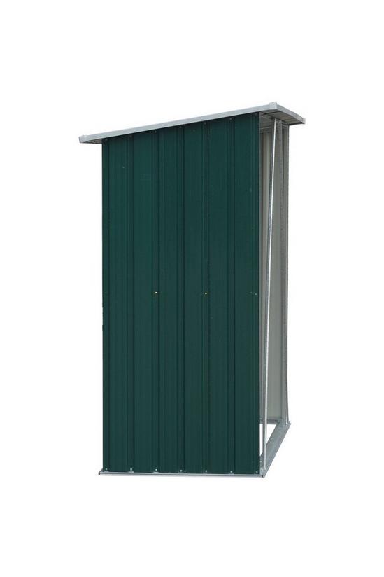 Living and Home Garden Outdoor Metal Firewood Log Storage Shed 3