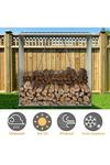 Living and Home Garden Outdoor Metal Firewood Log Storage Shed thumbnail 5