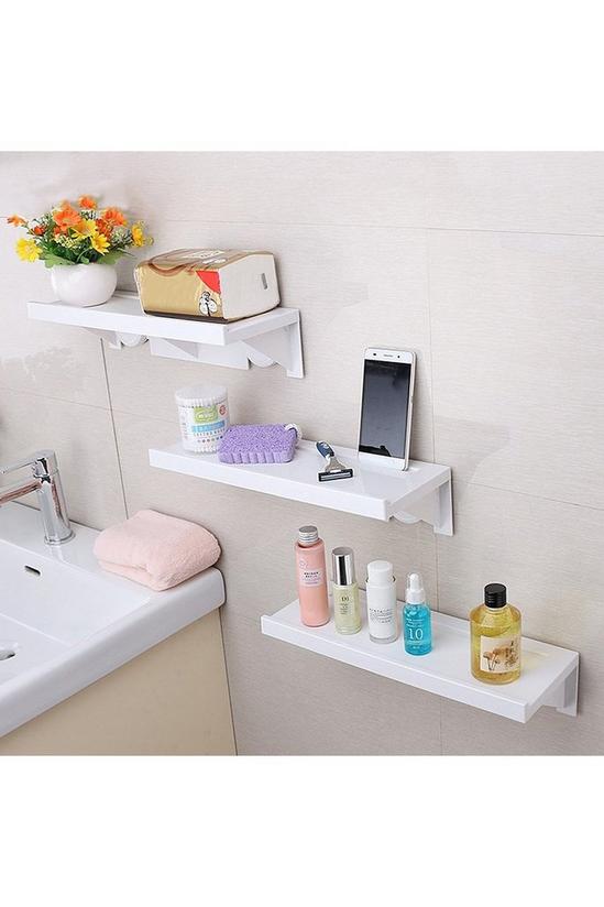 Living and Home Bathroom Self-Adhesive Shelf Waterproof Shower Rack 2