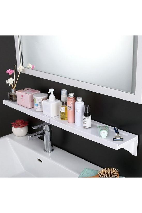 Living and Home Bathroom Self-Adhesive Shelf Waterproof Shower Rack 3