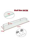 Living and Home 50cm Shelf Tempered Glass 6MM Thick Storage Organizer Wall Mounted Bathroom thumbnail 3