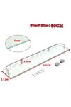 Living and Home 60cm Glass Shelf Tempered Glass 6MM Thick Storage Organizer Wall Mounted Bathroom thumbnail 6