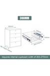 Living and Home 2 Pcs Metal Sliding Kitchen Cabinet Pull Out Wire Basket Organizer thumbnail 3