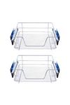 Living and Home 2 Pcs Metal Sliding Kitchen Cabinet Pull Out Wire Basket Organizer thumbnail 4