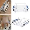 Living and Home 2 Pcs Metal Sliding Kitchen Cabinet Pull Out Wire Basket Organizer thumbnail 5