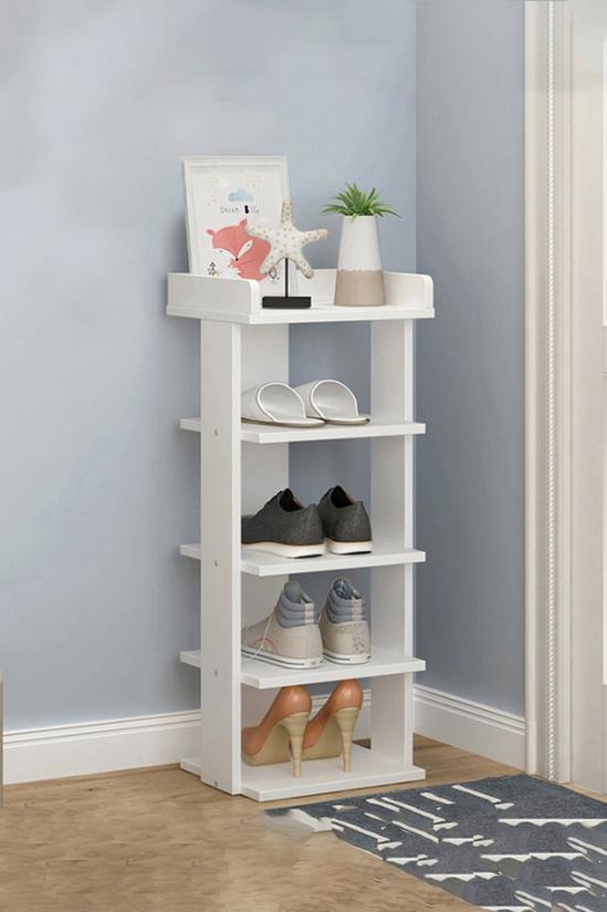 Living and Home 5 Tiers Shoe Rack Organizer Storage Wooden Stand Shelf 1