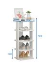 Living and Home 5 Tiers Shoe Rack Organizer Storage Wooden Stand Shelf thumbnail 6