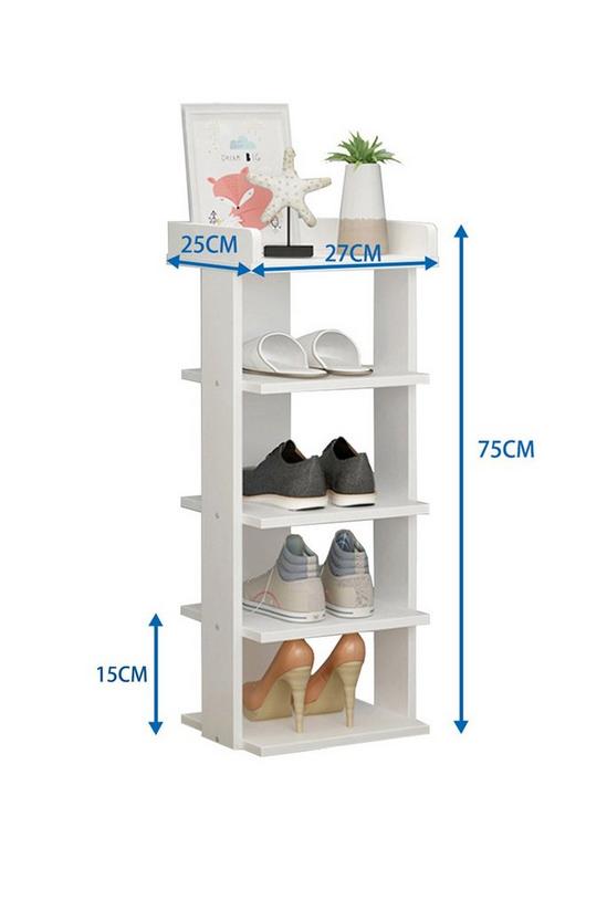 Living and Home 5 Tiers Shoe Rack Organizer Storage Wooden Stand Shelf 6