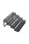 Living and Home 4 Tier Kitchen Expandable Spice Rack Cupboard Organiser Storage Holder For Cabinet thumbnail 4