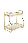 Living and Home 2-Tier Marble Pattern Kitchen Organiser Shelf Spice Rack Bathroon Storage Golden thumbnail 3