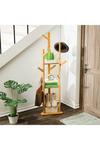 Living and Home Wooden Coat Rack Stand with 3 Shelves for Entryway thumbnail 3