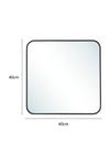 Living and Home Modern Square Wall Mirror With Aluminum Alloy Frame thumbnail 5