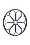 Living and Home Dia 60cm Metal Round Floral Art Deco Window Wall Mirror thumbnail 4