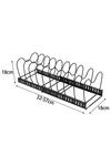 Living and Home 10-Divider Expandable Pot Pan Lid Drainer Rack Detachable Plate Organiser Chopping Board Holder thumbnail 6