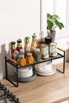 Living and Home 2-Tier Kitchen Spice Rack Space Saving Free Standing Countertop Organiser 35cm thumbnail 1