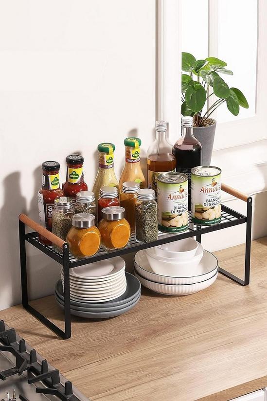 Living and Home 2-Tier Kitchen Spice Rack Space Saving Free Standing Countertop Organiser 35cm 1
