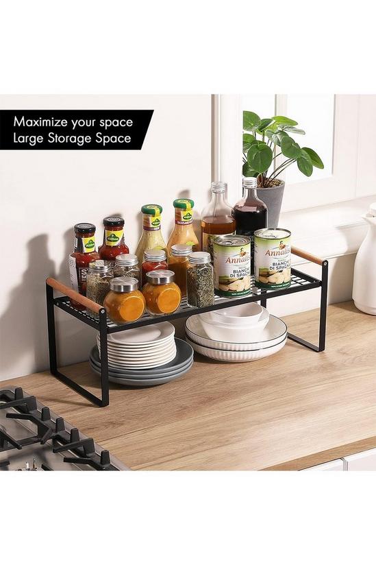 Living and Home 2-Tier Kitchen Spice Rack Space Saving Free Standing Countertop Organiser 35cm 2