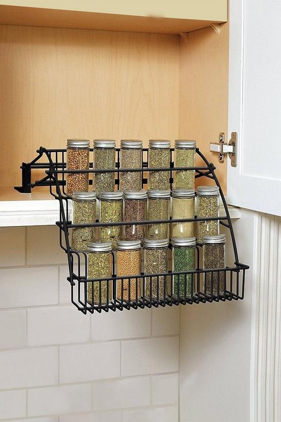 Living and Home 3 Tier Kitchen Pull Down Spice Rack Storage Shelf Organizer for Cabinet 1