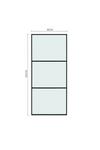 Living and Home Glass Barn Door with Sliding Hardware Kit thumbnail 4