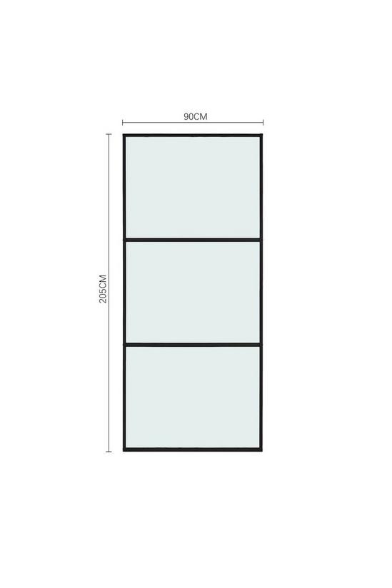 Living and Home Glass Barn Door with Sliding Hardware Kit 4