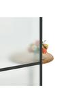 Living and Home Frosted Glass Black Barn Door with Sliding Hardware Kit thumbnail 3