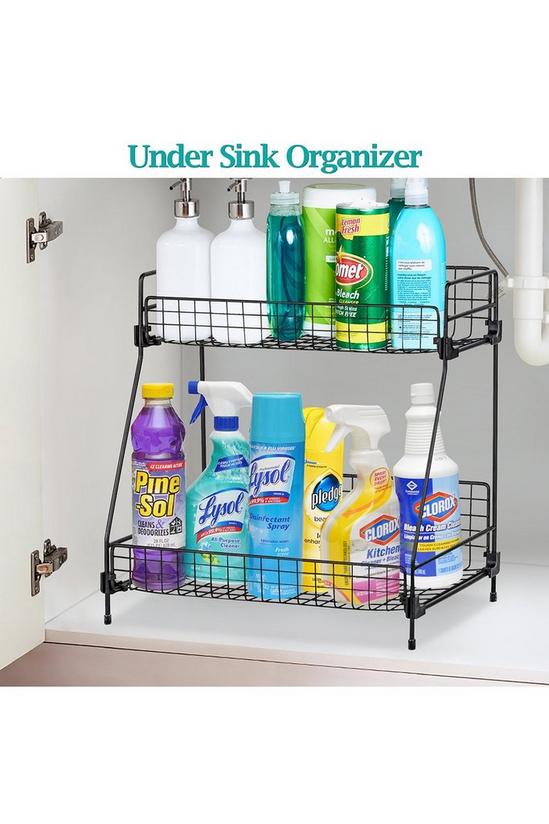 Living and Home 2-Tier Kitchen Bathroom Countertop Organizer Free Standing Storage Shelf Spice Rack Holder 41.5cm 4