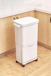 Living and Home 38L Rubbish Bin Dustbin Compartments Removable Pedal Recycling Waste Trash Can Kitchen with Hooks Wheels thumbnail 3
