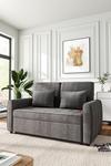 Living and Home 2 Seater Convertible Linen Sofa Pull Out Sofa Bed with Pillow thumbnail 2