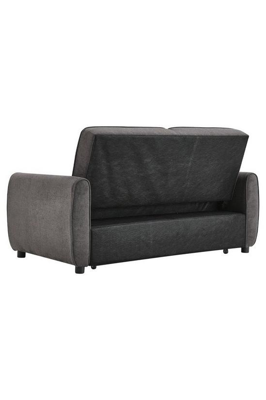 Living and Home 2 Seater Convertible Linen Sofa Pull Out Sofa Bed with Pillow 4
