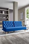 Living and Home 2-Seater Sofa Convertible Upholstered Sofa Bed thumbnail 1