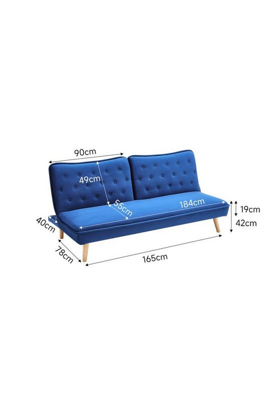 Living and Home 2-Seater Sofa Convertible Upholstered Sofa Bed 6