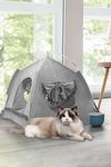 Living and Home Portable Pet Tent Cat Cave Bed with Pom thumbnail 1