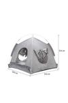 Living and Home Portable Pet Tent Cat Cave Bed with Pom thumbnail 2