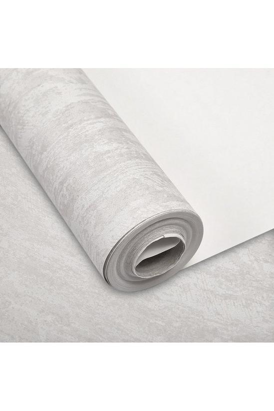 Living and Home 9.5M x 53Cm Plain Grey Non-Woven Embossed Wallpaper Roll 6