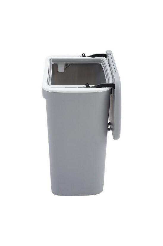Living and Home 9L Hanging Waste Bin Dustbin Wall-Mounted Trash Can with Lid and Pressure Ring Kitchen Bathroom 3