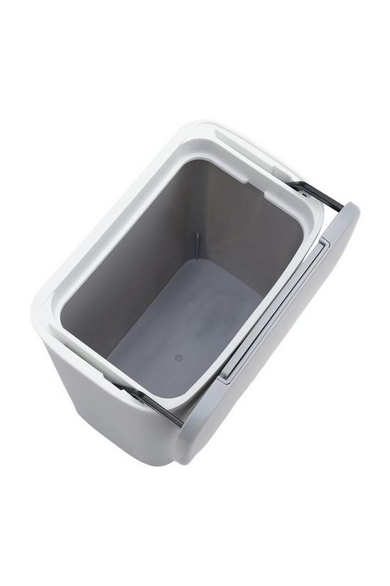 Living and Home 9L Hanging Waste Bin Dustbin Wall-Mounted Trash Can with Lid and Pressure Ring Kitchen Bathroom 4