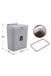 Living and Home 9L Hanging Waste Bin Dustbin Wall-Mounted Trash Can with Lid and Pressure Ring Kitchen Bathroom thumbnail 6