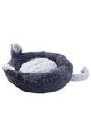 Living and Home Round Plush Pet Dog Cat Calming Bed with Cute Ears 60x60cm thumbnail 2