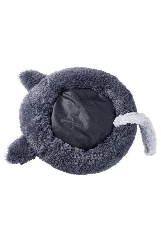 Living and Home Round Plush Pet Dog Cat Calming Bed with Cute Ears 60x60cm 3