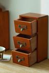 Living and Home Retro Wooden Drawer Organizer Box with 3 Drawer thumbnail 2