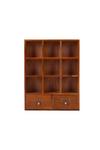 Living and Home Retro Cube Wooden Organizer Box with Drawer thumbnail 4
